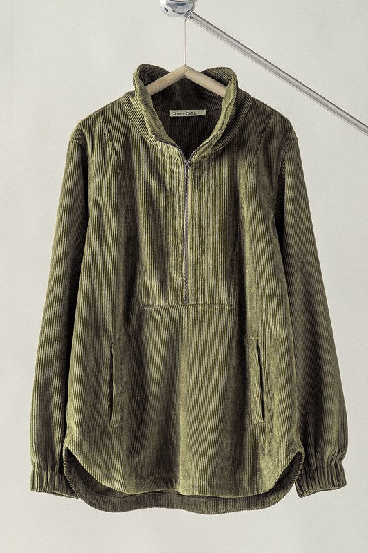 Soft Funnel Half-Zip Sweater