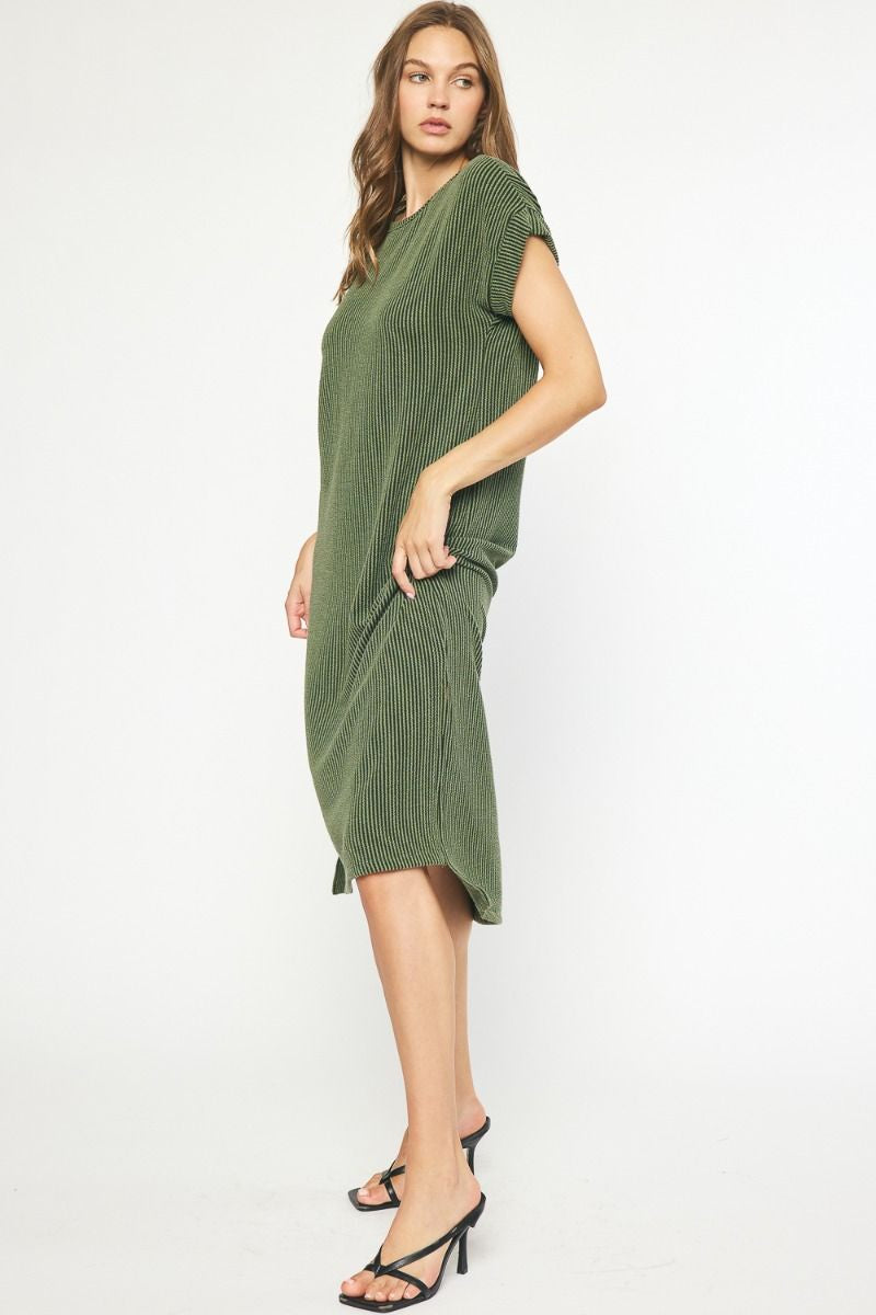 Ribbed Midi Tee Dress