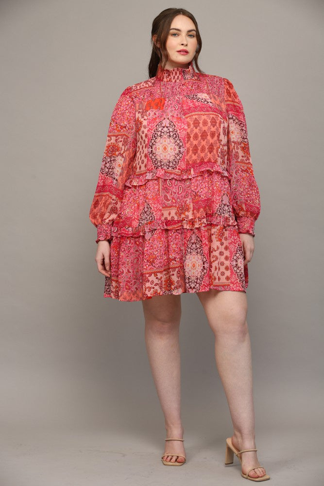 Paisley Smocked Yoke Dress