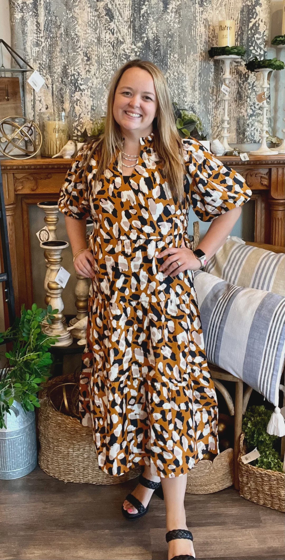Christine Tiered Midi Dress