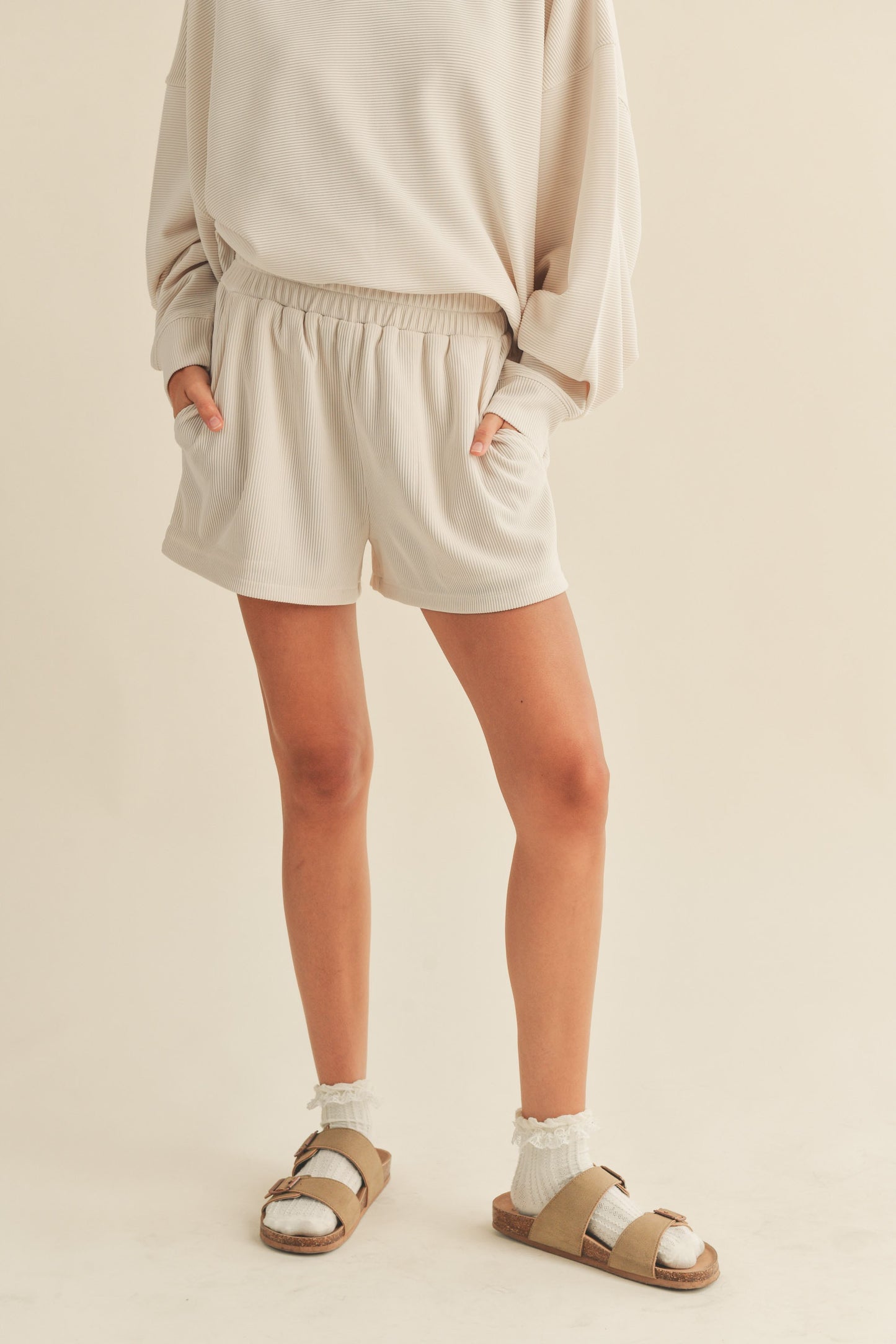 Sporty Ribbed Shorts
