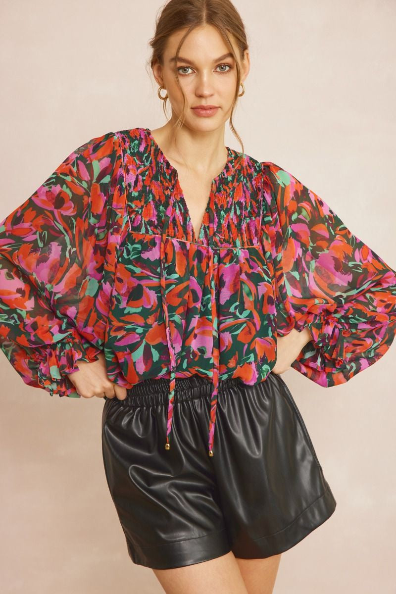 Botanical Whorls Top
