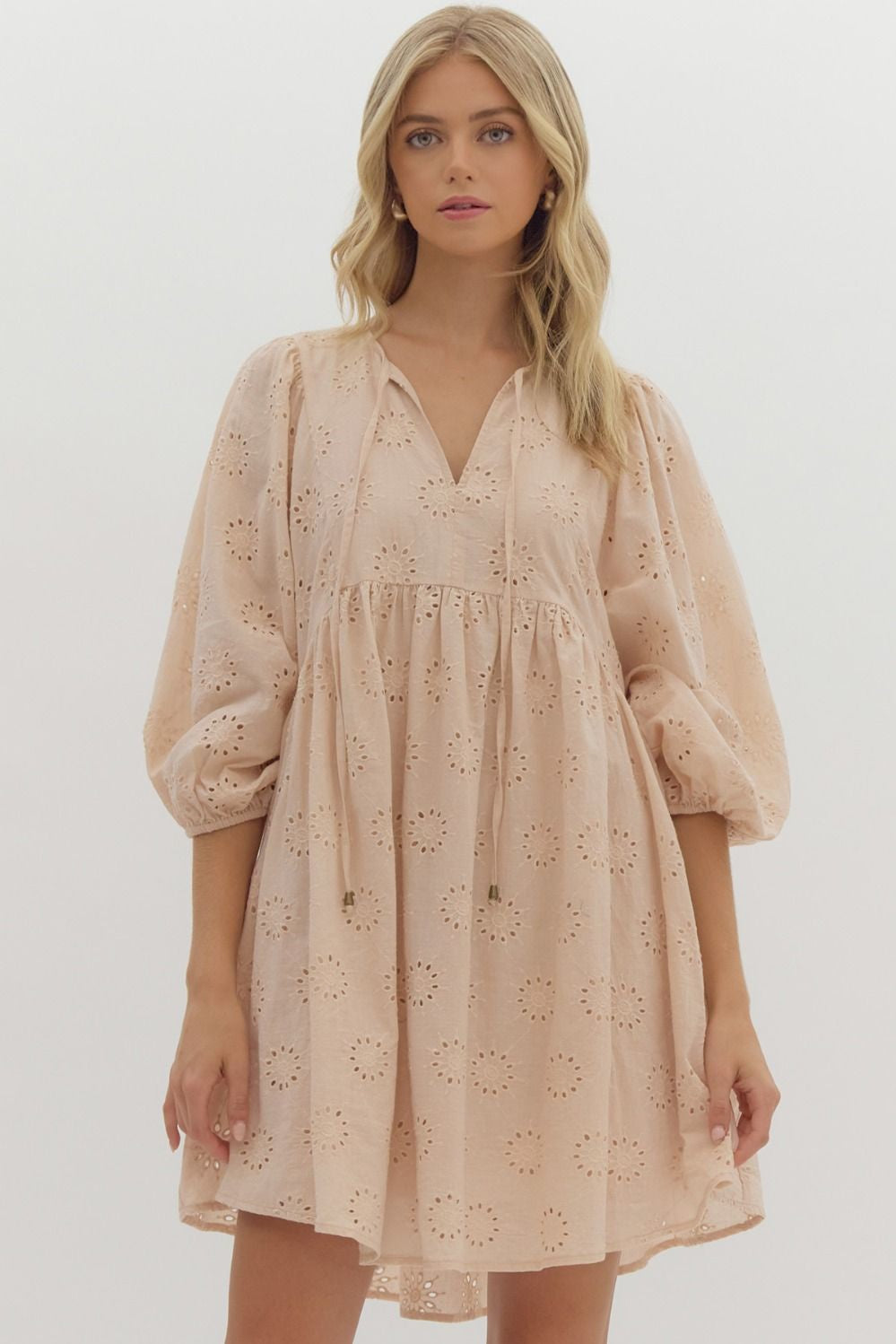 Ecru Eyelet Dress