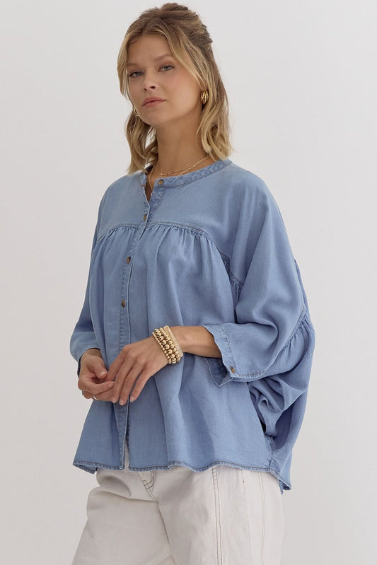 Soft Chambray Top