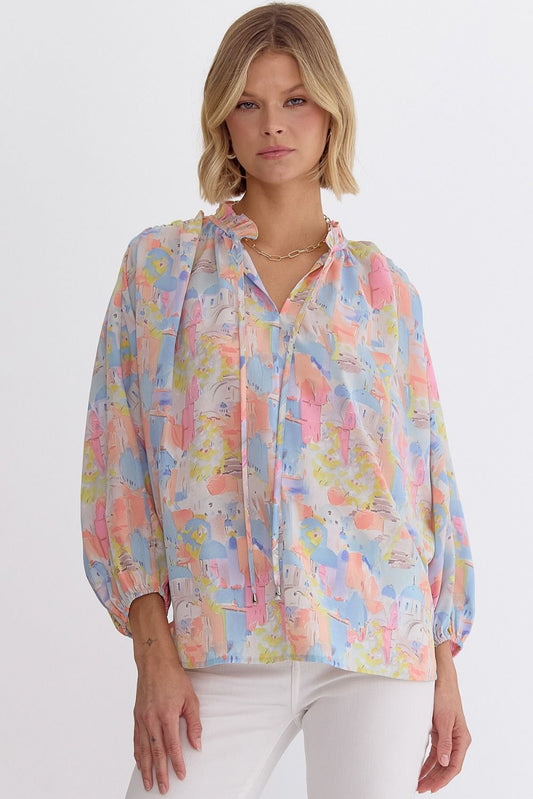Painterly Pastels Top