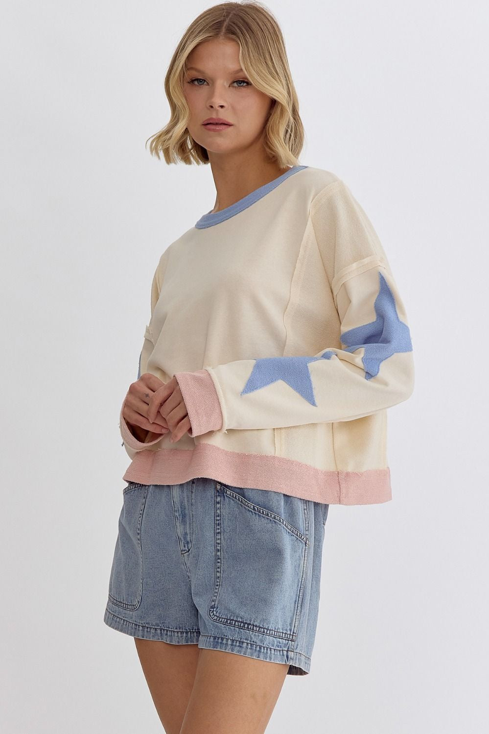 Pastel Starry Patch Sweatshirt