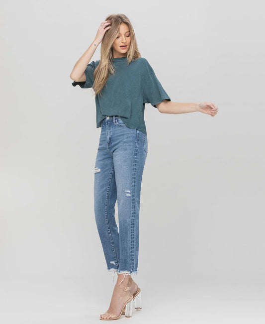 Emma Rendition Distressed Mom Jean